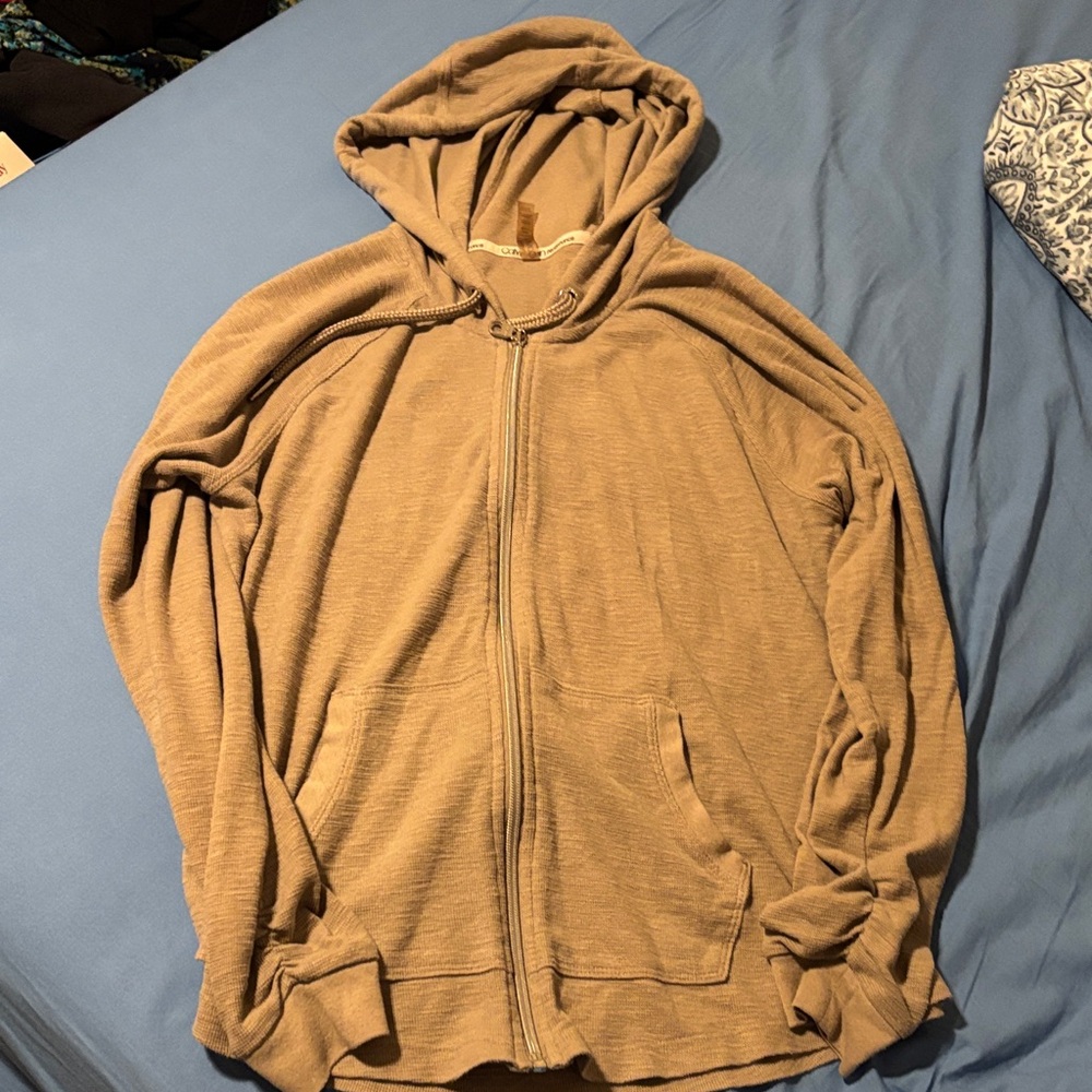 Calvin Klein Performance Men's Tan Zip-Up Hoodie